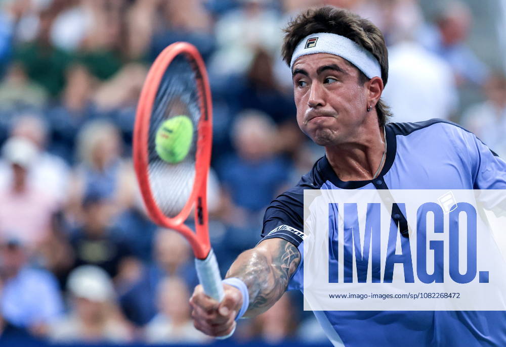 US Open tennis tournament - Day 3 Francisco Comesana of Argentina in action against Flavio Cobolli of Italy during the men s singles first round of the US Open Tennis Championships at the USTA Billie Jean King National Tennis Center in Flushing Meadows, New York, USA, 01 September 2026. The 2026 US Open tournament runs from 23 August through 13 September. FLUSHING MEADOWS NEW YORK United States
