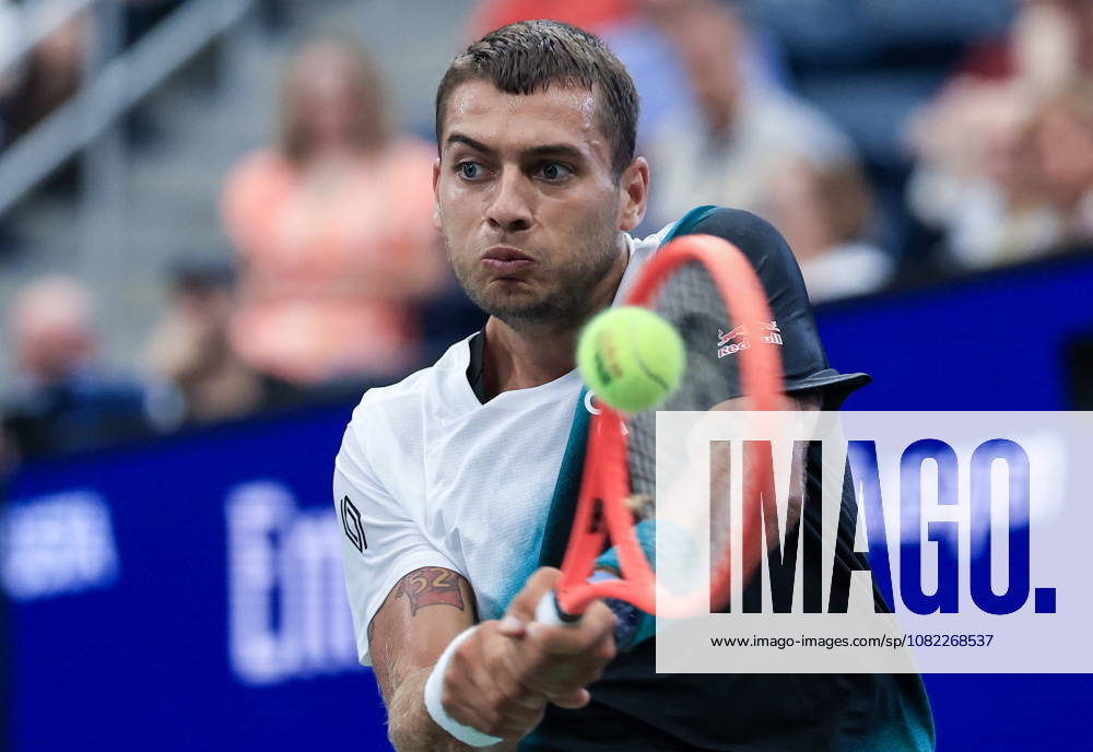 US Open tennis tournament - Day 3 Flavio Cobolli of Italy in action against Francisco Comesana of Argentina during the Men s Singles first round match of the US Open Tennis Championships, in Flushing Meadows, New York, USA, 01 September 2026. FLUSHING MEADOWS NEW YORK United States