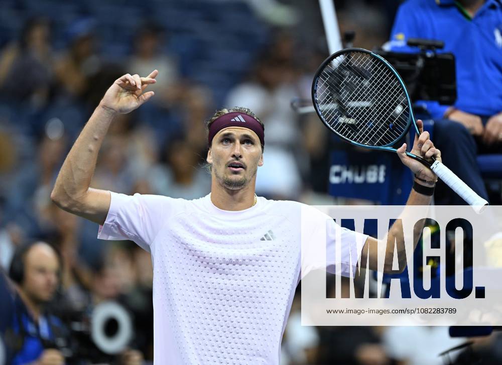(260902) -- NEW, Sept. 2, 2026 -- Alexander Zverev of Germany celebrates scoring during the men s singles first round match between Alexander Zverev of Germany and Lorenzo Sonego of Italy at the 2026 US Open tennis championships in New York, the United States, Sept. 2, 2026. ) (SP)U.S.-NEW YORK-TENNIS-US OPEN-MEN S SINGLES LixRui
