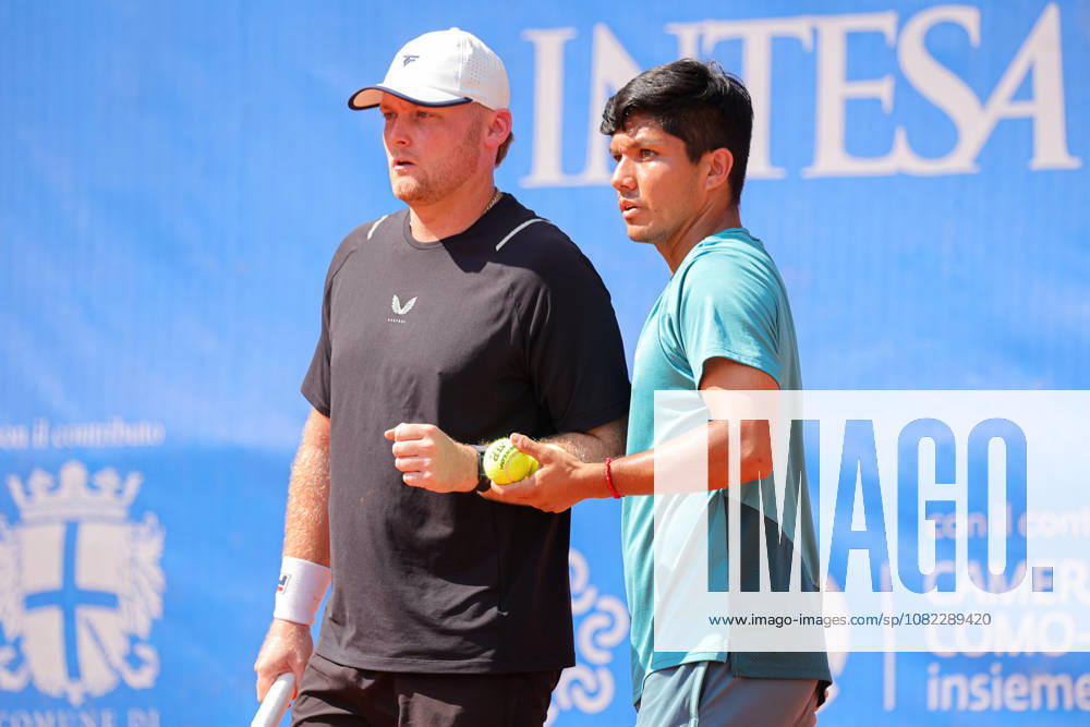 IPA88030937 - Matias Soto (CHI) and Finn Bass (GBR) during the Como Lake Challenger, an international tennis tournament in Como, Italy, on September 2, 2026