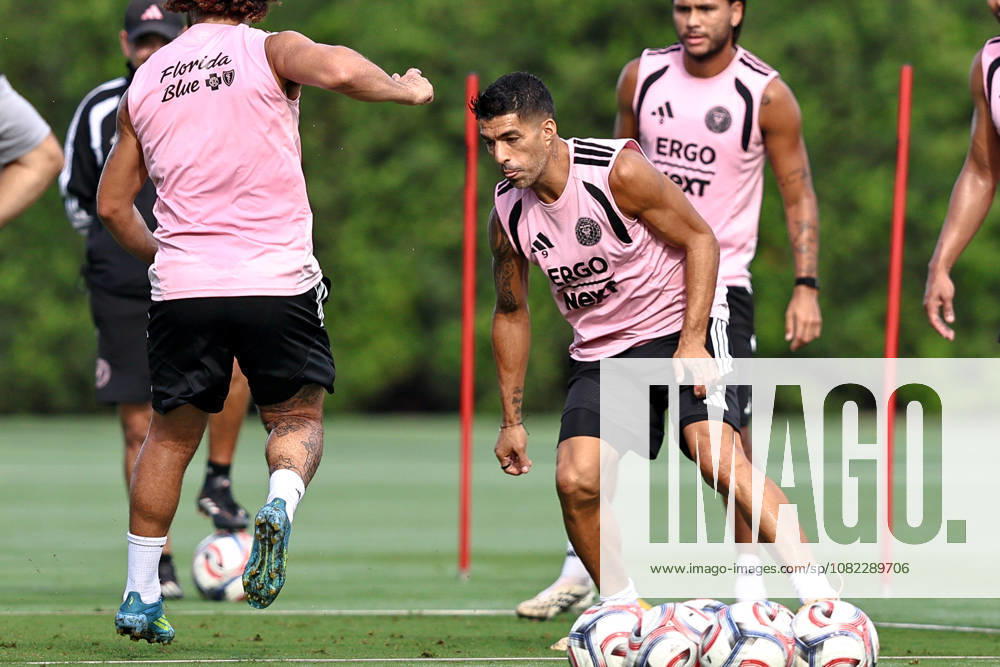 FORT LAUDERDALE, FL - SEPTEMBER 2: Luis Suarez (9) of Inter Miami CF is seen during an Inter Miami Training Session at Florida Blue Training Center on September 2, 2026 in Fort Lauderdale, Florida. (Photo by Chris Arjoon Icon Sportswire) SOCCER: SEP 2 Inter Miami CF Training Icon2609020000016