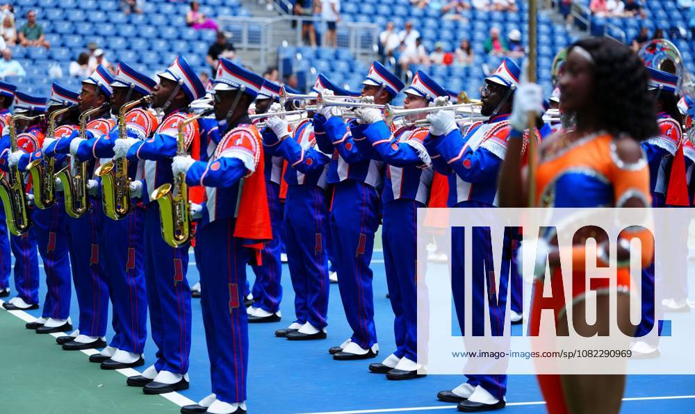 The Morgan State University marching band entertains fans on Arthur Ashe Court before play 2026 US Open, Day Four, USTA Billie Jean King National Tennis Center, New York, USA - 02 Sep 2026New York USTA Billie Jean King National T New York (NY) United States of America