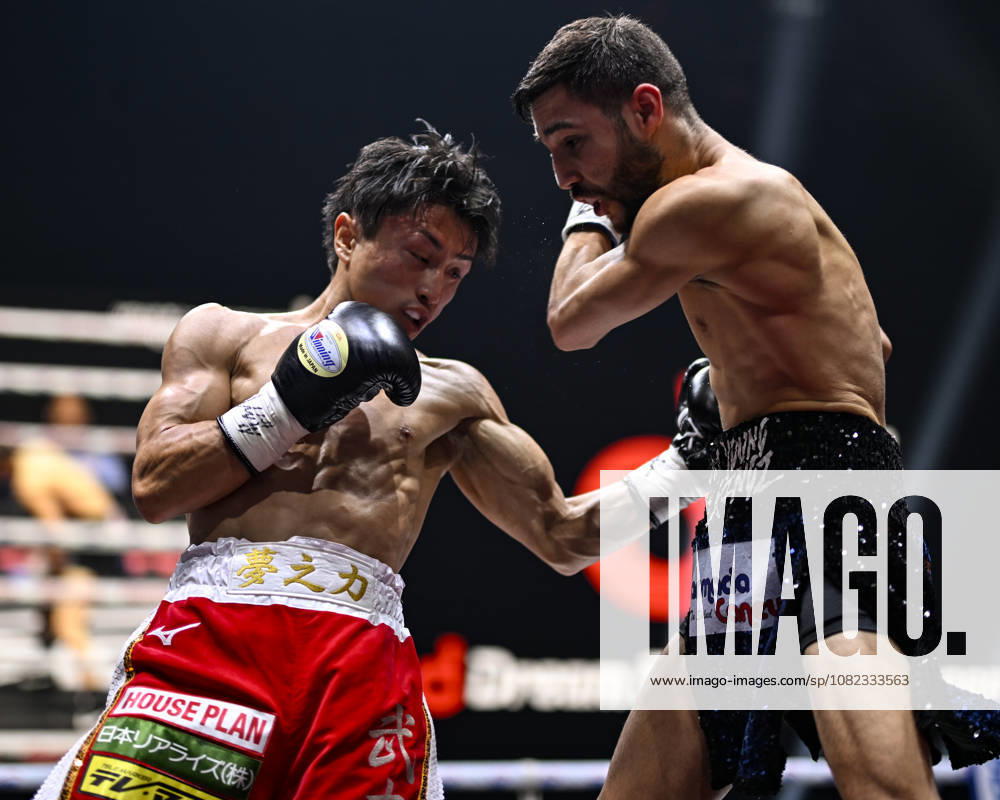 Takeshi Ishii (black gloves) of Japan and Wilfredo Mendez (blue gloves) of Puerto Rico compete during their vacant WBA Minimumweight World Title boxing bout at at Yokohama Buntai in Yokohama, Kanagawa, Japan, September 2, 2026. Noxthirdxpartyxsales aflo_344739994 HIROAKIxFINITOxYAMAGUCHIx