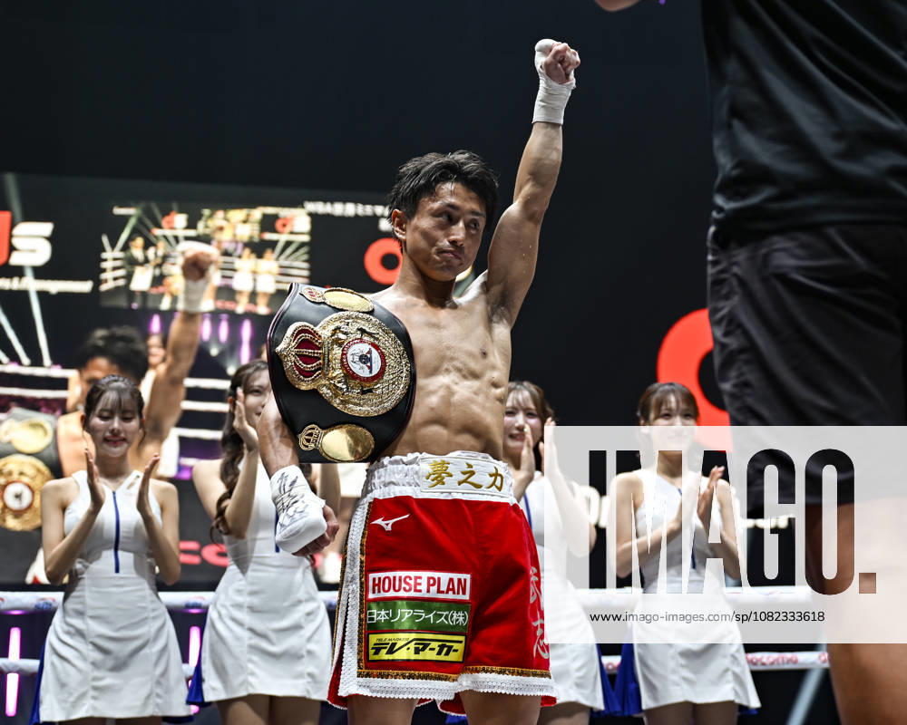 Takeshi Ishii of Japan celebrates afer winning the vacant WBA Minimumweight World Title boxing bout at at Yokohama Buntai in Yokohama, Kanagawa, Japan, September 2, 2026. Noxthirdxpartyxsales aflo_344740009 HIROAKIxFINITOxYAMAGUCHIx