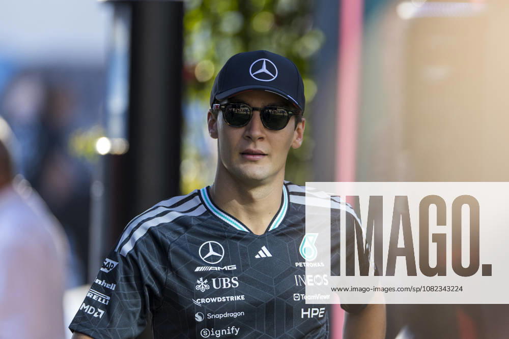 F1 Grand Prix of Italy - Practice George Russell drives for the Mercedes-AMG PETRONAS F1 Team during the Formula One Italian Grand Prix at the Monza Circuit in Monza, Italy, on September 4, 2026. Monza Lombardia Italy