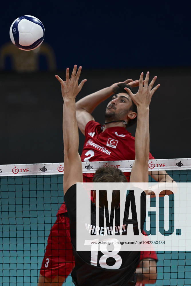 Turkiye v Denmark - CEV EuroVolley 2026 Men Friendly Match ANKARA, TURKIYE - SEPTEMBER 4: Ahmet Tumer (3) of Turkiye in action during a friendly match ahead of the 2026 CEV Men s European Volleyball Championship between Turkiye and Denmark at Baskent Volleyball Hall in Ankara, Turkiye, on September 4, 2026. Ismail Kaplan Anadolu Ankara Turkey. Editorial use only. Please get in touch for any other usage.