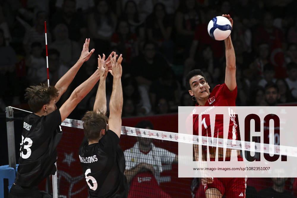 Turkiye v Denmark - CEV EuroVolley 2026 Men Friendly Match ANKARA, TURKIYE - SEPTEMBER 4: Kaan Gurbuz (1) of Turkiye in action during a friendly match ahead of the 2026 CEV Men s European Volleyball Championship between Turkiye and Denmark at Baskent Volleyball Hall in Ankara, Turkiye, on September 4, 2026. Ismail Kaplan Anadolu Ankara Turkey. Editorial use only. Please get in touch for any other usage.