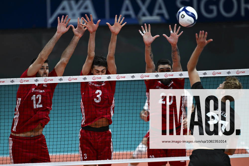 Turkiye v Denmark - CEV EuroVolley 2026 Men Friendly Match ANKARA, TURKIYE - SEPTEMBER 4: Mads Kyed (R) of Denmark in action during a friendly match ahead of the 2026 CEV Men s European Volleyball Championship between Turkiye and Denmark at Baskent Volleyball Hall in Ankara, Turkiye, on September 4, 2026. Ismail Kaplan Anadolu Ankara Turkey. Editorial use only. Please get in touch for any other usage.