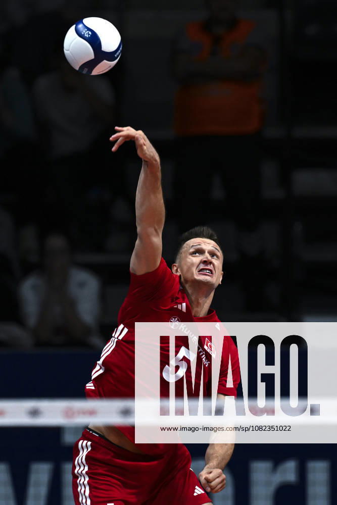 Turkiye v Denmark - CEV EuroVolley 2026 Men Friendly Match ANKARA, TURKIYE - SEPTEMBER 4: Samet Ahmet (5) of Turkiye in action during a friendly match ahead of the 2026 CEV Men s European Volleyball Championship between Turkiye and Denmark at Baskent Volleyball Hall in Ankara, Turkiye, on September 4, 2026. Ismail Kaplan Anadolu Ankara Turkey. Editorial use only. Please get in touch for any other usage.