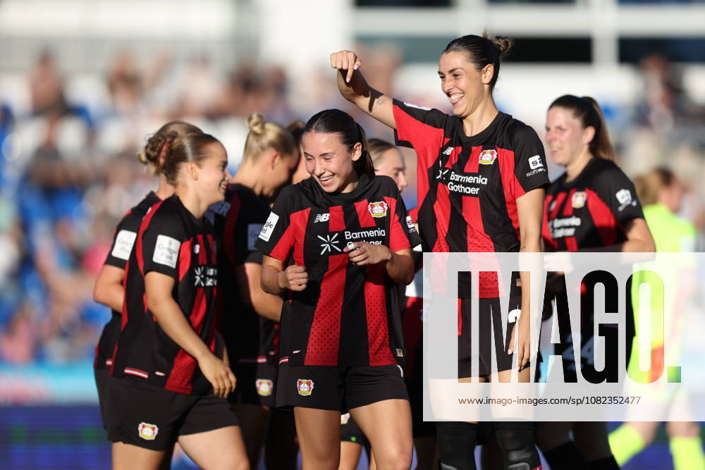 GER, Sinsheim, TSG Hoffenheim vs. Bayer 04 Leverkusen, Google Pixel Women s Bundesliga, Soccer, DFB, 2026–2027 Season, Dietmar Hopp Stadium, Matchday 3 in pictures: Loreen Bender of Bayer 04 Leverkusen Women’s Team 19 scores the goal to make it 0–1, goal, Celebration and Joy, Emotions. DFB and DFL regulations prohibit any use of photographs as image sequences and or quasi-video. April 9, 2026