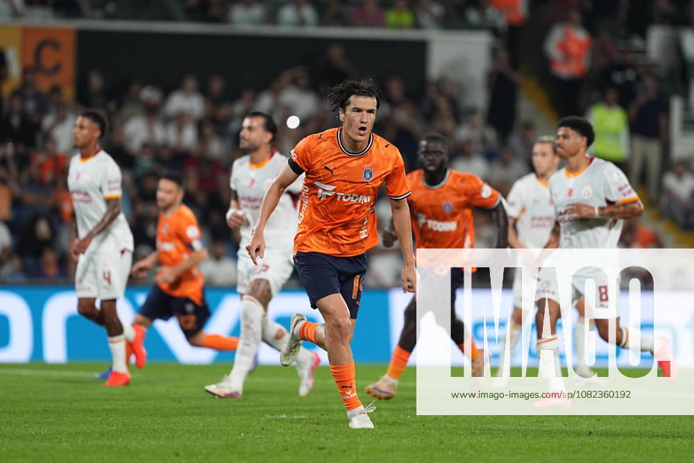 Istanbul Basaksehir v Galatasaray - Turkish Super Lig ISTANBUL, TURKIYE - SEPTEMBER 4: Eldor Shomurodov (14) of Istanbul Basaksehir celebrates after scoring a goal during the Turkish Super Lig 4th week football match between Istanbul Basaksehir and Galatasaray at Basaksehir Fatih Terim Stadium in Istanbul, Turkiye on September 4, 2026. Adem Kutucu Anadolu Istanbul Turkey. Editorial use only. Please get in touch for any other usage.