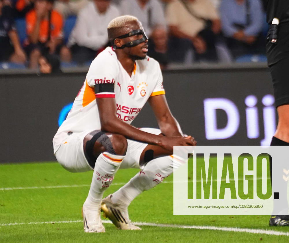 Victor Osimhen of Galatasaray SK substituted in the first half after sustaining a groin injury during the Turkish Super League 2026 27 match between Baseaksehir FK and Galatasaray SK at Basaksehir Fatih Terim Stadium, 2026 in Istanbul, Turkey. Istanbul Basaksehir Turkey