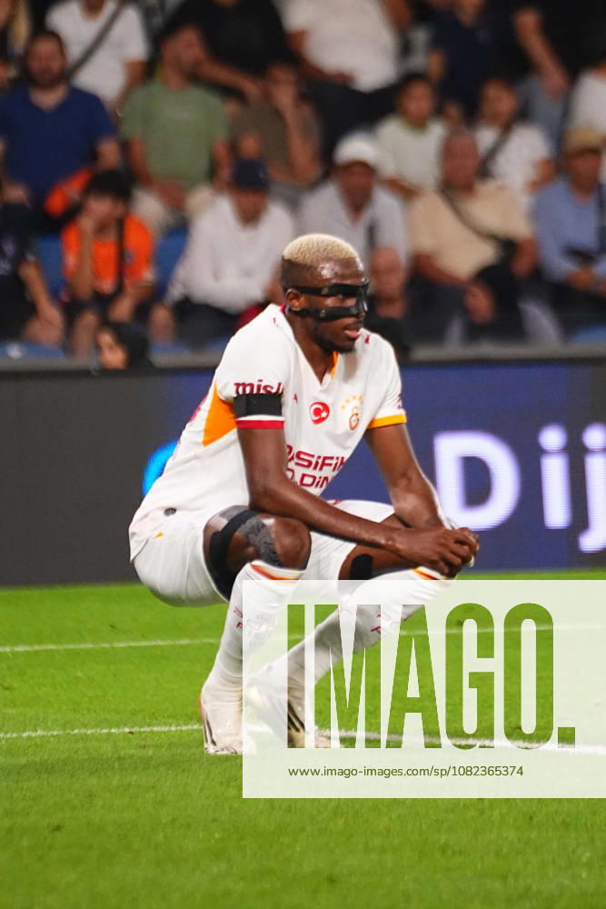 Victor Osimhen of Galatasaray SK substituted in the first half after sustaining a groin injury during the Turkish Super League 2026 27 match between Baseaksehir FK and Galatasaray SK at Basaksehir Fatih Terim Stadium, 2026 in Istanbul, Turkey. Istanbul Basaksehir Turkey
