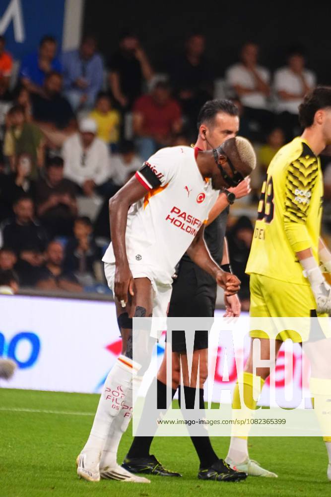 Victor Osimhen of Galatasaray SK substituted in the first half after sustaining a groin injury during the Turkish Super League 2026 27 match between Baseaksehir FK and Galatasaray SK at Basaksehir Fatih Terim Stadium, 2026 in Istanbul, Turkey. Istanbul Basaksehir Turkey