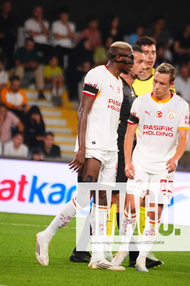 Victor Osimhen of Galatasaray SK substituted in the first half after sustaining a groin injury during the Turkish Super League 2026 27 match between Baseaksehir FK and Galatasaray SK at Basaksehir Fatih Terim Stadium, 2026 in Istanbul, Turkey. Istanbul Basaksehir Turkey