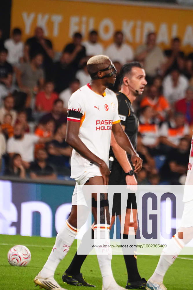 Victor Osimhen of Galatasaray SK substituted in the first half after sustaining a groin injury during the Turkish Super League 2026 27 match between Baseaksehir FK and Galatasaray SK at Basaksehir Fatih Terim Stadium, 2026 in Istanbul, Turkey. Istanbul Basaksehir Turkey