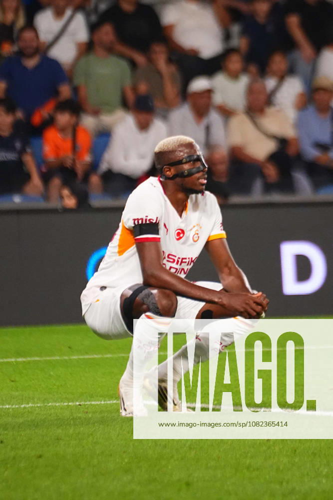 Victor Osimhen of Galatasaray SK substituted in the first half after sustaining a groin injury during the Turkish Super League 2026 27 match between Baseaksehir FK and Galatasaray SK at Basaksehir Fatih Terim Stadium, 2026 in Istanbul, Turkey. Istanbul Basaksehir Turkey
