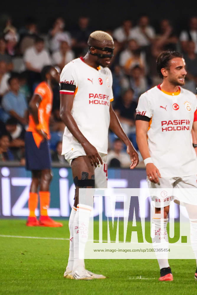 Victor Osimhen of Galatasaray SK substituted in the first half after sustaining a groin injury during the Turkish Super League 2026 27 match between Baseaksehir FK and Galatasaray SK at Basaksehir Fatih Terim Stadium, 2026 in Istanbul, Turkey. Istanbul Basaksehir Turkey