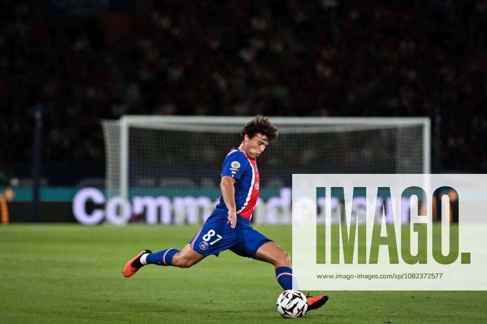 Ligue 1 PSG vs AS Monaco PARIS, FRANCE - SEPTEMBER 4, 2026: Paris Saint-Germains midfielder Joao Neves kicks the ball during the French L1 football match between Paris Saint-Germain and AS Monaco at the Parc des Princes stadium in Paris on September 4, 2026. Paris ÃŽle-de-France France