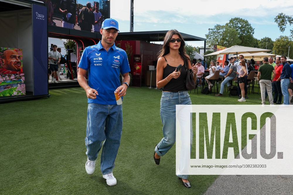 Pierre Gasly of BWT Alpine 10 and his girlfriend Francisca Kika Cerqueira Gomes arrive at the paddock, Free Practice 3, Italian Grand Prix, Motorsports, Men, Formula 1, September 5, 2026, Monza, Lombardy, Italy