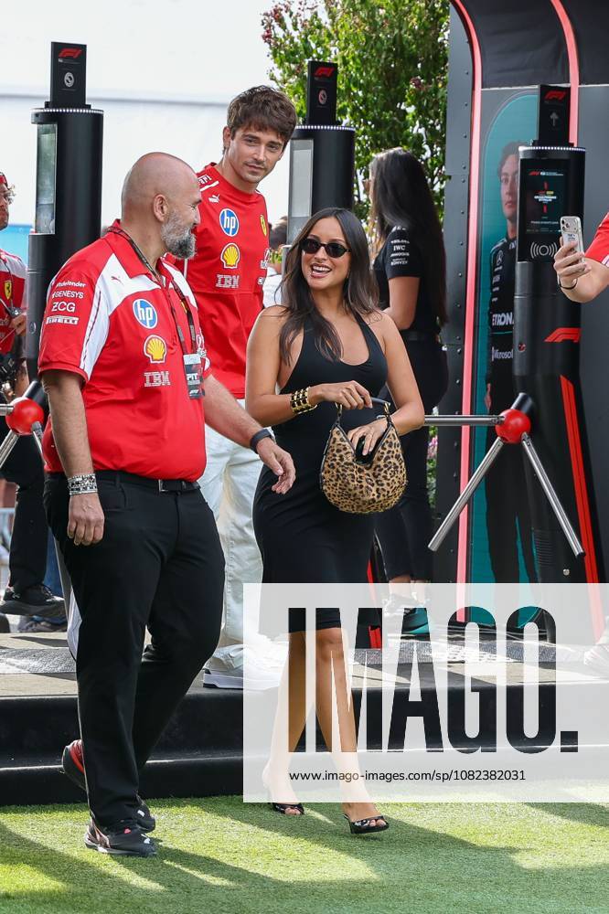 Charles Leclerc of Scuderia Ferrari HP 16 and his wife, Alexandra Saint Mleux, arrive at the paddock, Free Practice 3, Italian Grand Prix, Motorsports, Men, Formula 1, September 5, 2026, Monza, Lombardy, Italy