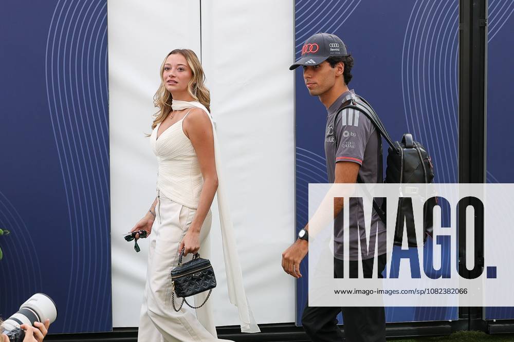 Gabriel Bortoleto (Revolut Audi 5) and his partner Isabella Bernardini arrive at the paddock, Free Practice 3, Italian Grand Prix, Motorsports, Men, Formula 1, September 5, 2026, Monza, Lombardy, Italy