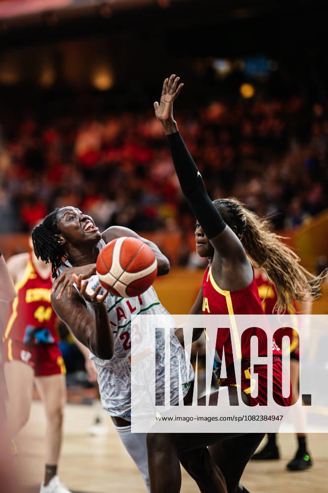 2026 FIBA Women’s Basketball World Cup: Mali vs. Spain, September 5, 2026—Sika Kone (Mali, 23) vs. Awa Fam (Spain, 11)—Basketball, FIBA Women’s Basketball World Cup 2026, Group Stage, Group A, Matchday 2: Mali vs. Spain on September 5, 2026, at the Max Schmeling Halle, Berlin