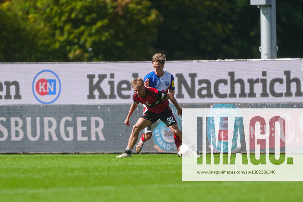 Tim Janisch, 1 FC Nürnberg, 32, Jonas Therkelsen, Holstein Kiel, 10 GER, Holstein Kiel vs. 1 FC Nürnberg, Soccer, 2. Bundesliga, Matchday 04, 2026–2027 Season, September 5, 2026 DFL regulations prohibit any use of photographs as image sequences and or quasi-video GER, Holstein Kiel vs. 1 FC Nuremberg, Soccer, 2. Bundesliga, Matchday 4, 2026–2027 Season, September 5, 2026, Kiel