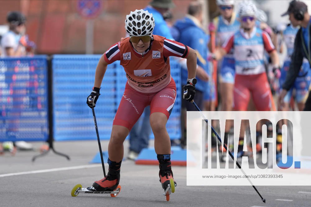 Emilie Ruud Lia of Norway competes during the Sprint Qualification race of the FIS Rollerski World Championships 2026 in Madona, Latvia, on September 5, 2026. Madona Latvia