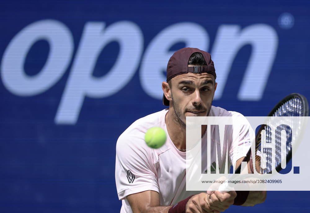US Open tennis tournament - Day 7 Francisco Cerundolo of Argentina in action against Taylor Fritz of USA during the Men’s Singles round 3 of the US Open Tennis Championships at the USTA Billie Jean King National Tennis Center in Flushing Meadows, New York, USA, 05 September 2026. The 2026 US Open tournament runs from 23 August through 13 September. FLUSHING MEADOWS NEW YORK United States