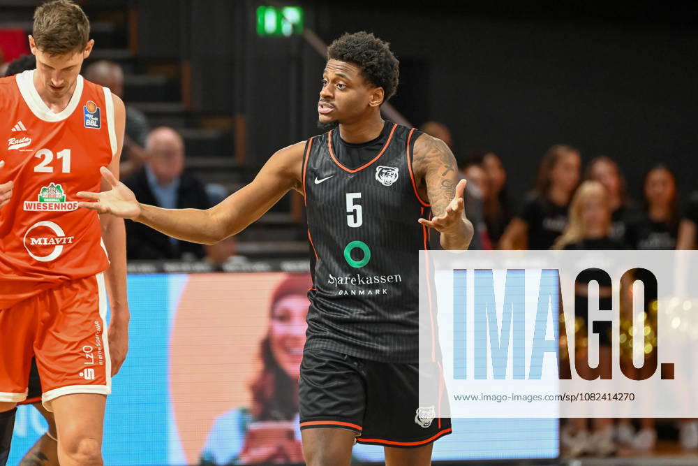 Jarnel Rancy, Bakken Bears, 05, gesturing; RASTA Vechta vs. Bakken Bears, exhibition game, 2026–2027 season, September 5, 2026, RASTA Vechta vs. Bakken Bears, exhibition game, 2026–2027 season, September 5, 2026, Vechta