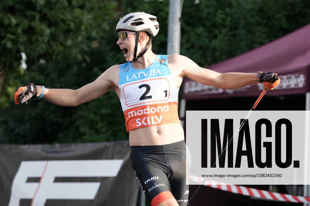 Bruno Bilans of Latvia reacts during the Sprint race of the FIS Rollerski World Championships 2026 in Madona, Latvia, on September 5, 2026. Madona Latvia
