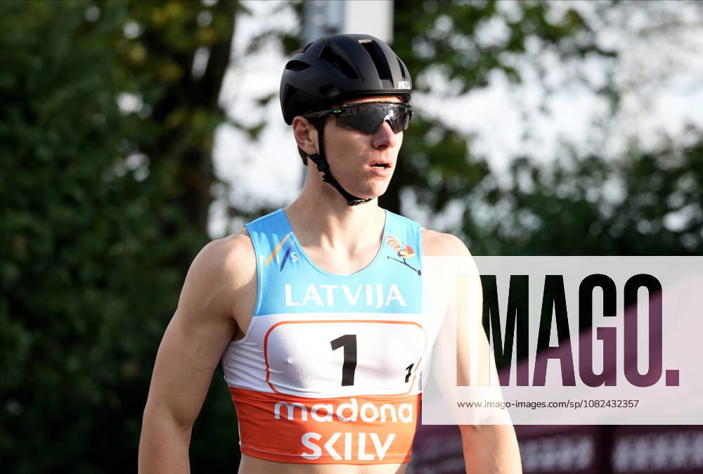 Levi Maury of France competes during the Sprint race of the FIS Rollerski World Championships 2026 in Madona, Latvia, on September 5, 2026. Madona Latvia
