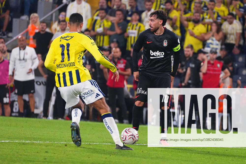 Mason Greenwood (L) of Fenerbahce SK and Orkun Kokcu (R) of Besiktas JK during the Turkish Super League 2026 27 derby match between Fenerbahce and Besiktas at Chobani Stadium, september 05 , 2026 in Istanbul, Turkey. Istanbul Kadikoy Turkey