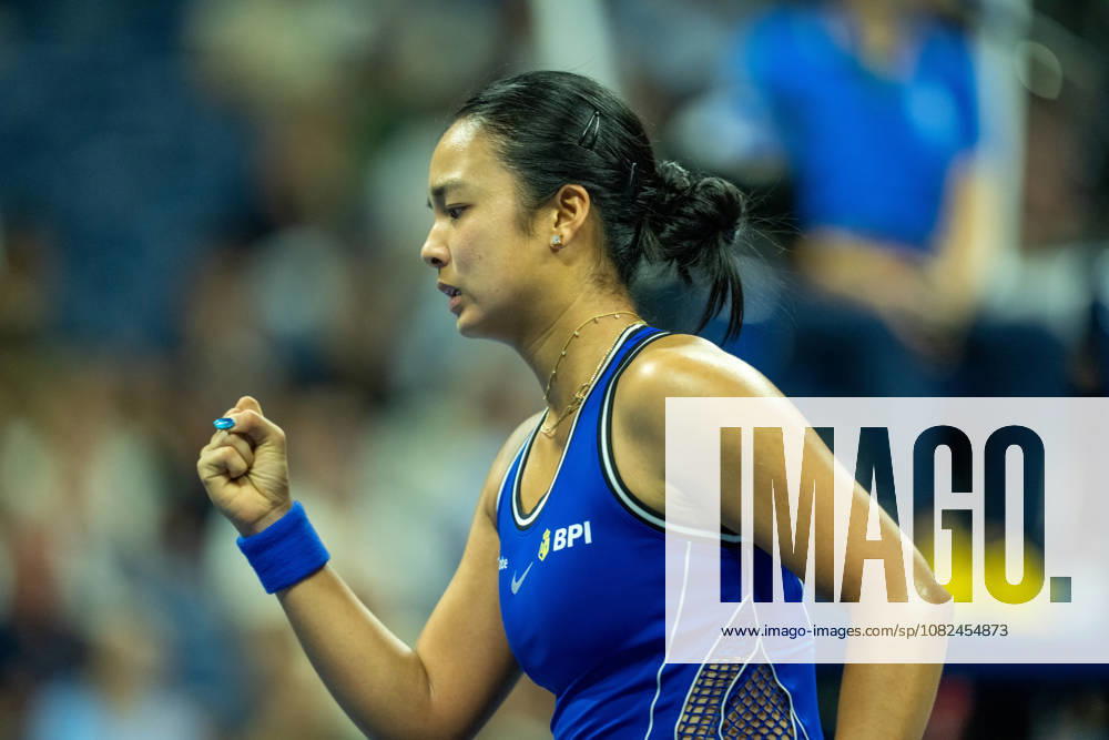2026 US Open - Day 7 NEW YORK, NEW YORK - SEPTEMBER 5: Alexandra Ella of the Philippines reacts during her match against Iva Jovic of the United States during the 2026 US Open - Day 7 at USTA Billie Jean King National Tennis Center on September 5, 2026 in New York, New York. New York USTA Billie Jean King National Tennis Center New York United States