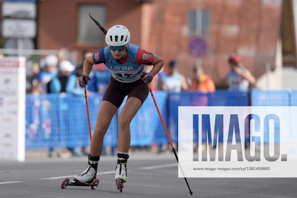 Michaela Strakova of Slovakia competes during the Sprint Qualification race of the FIS Rollerski World Championships 2026 in Madona, Latvia, on September 5, 2026. Madona Latvia