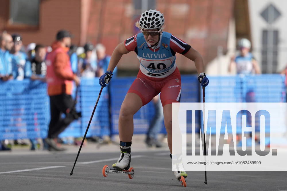 Linne Ausland of Norway competes during the Sprint Qualification race of the FIS Rollerski World Championships 2026 in Madona, Latvia, on September 5, 2026. Madona Latvia