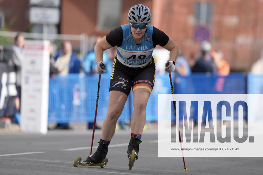 Klara Ohngemach of Germany competes during the Sprint Qualification race of the FIS Rollerski World Championships 2026 in Madona, Latvia, on September 5, 2026. Madona Latvia