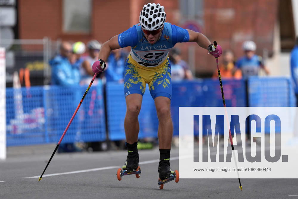 Bohdan Nikulin of Ukraine competes during the Sprint Qualification race of the FIS Rollerski World Championships 2026 in Madona, Latvia, on September 5, 2026. Madona Latvia