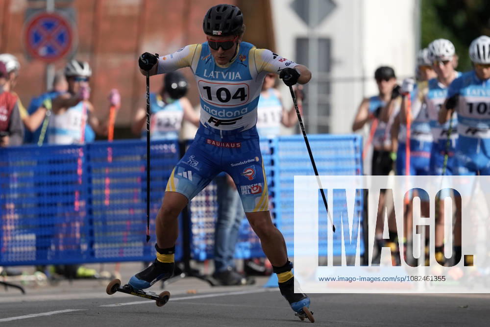 Simon Karlsson of Sweden competes during the Sprint Qualification race of the FIS Rollerski World Championships 2026 in Madona, Latvia, on September 5, 2026. Madona Latvia
