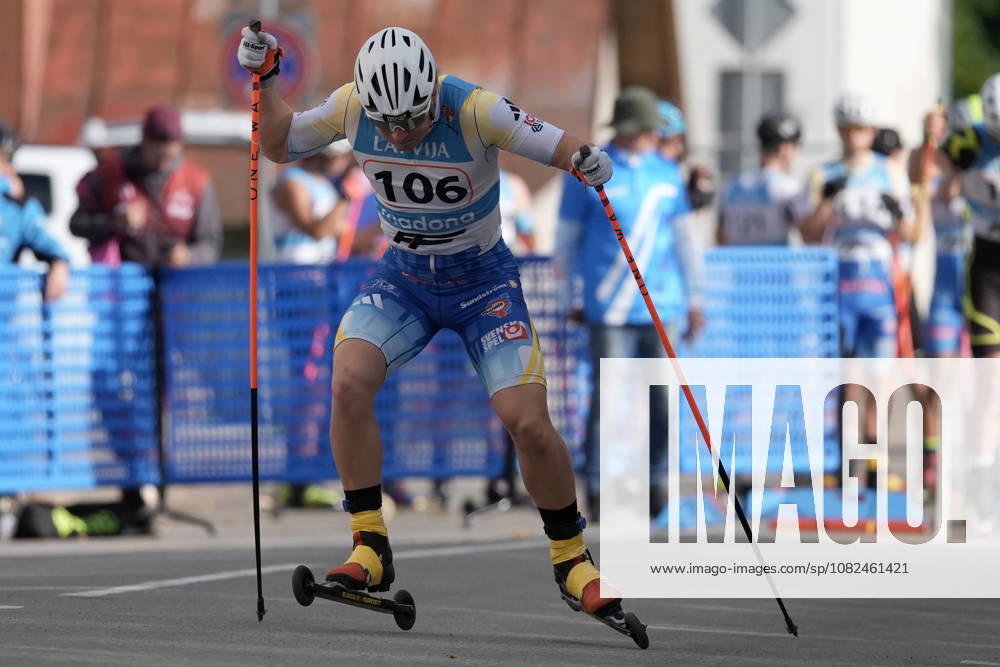 Erik Fransson of Sweden competes during the Sprint Qualification race of the FIS Rollerski World Championships 2026 in Madona, Latvia, on September 5, 2026. Madona Latvia