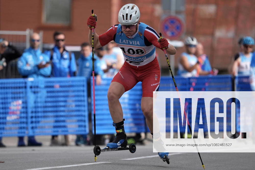 Hermann Skram Botterud of Norway competes during the Sprint Qualification race of the FIS Rollerski World Championships 2026 in Madona, Latvia, on September 5, 2026. Madona Latvia
