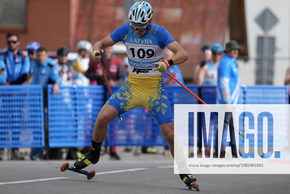 Oleksandr Lisohor of Ukraine competes during the Sprint Qualification race of the FIS Rollerski World Championships 2026 in Madona, Latvia, on September 5, 2026. Madona Latvia