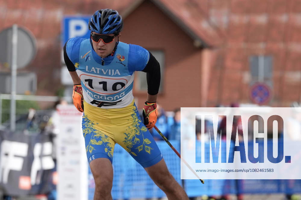 Andriy Dotsenko of Ukraine competes during the Sprint Qualification race of the FIS Rollerski World Championships 2026 in Madona, Latvia, on September 5, 2026. Madona Latvia