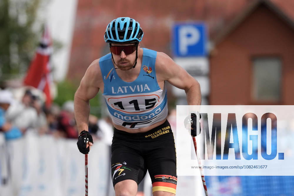 Thomas Bing of Germany competes during the Sprint Qualification race of the FIS Rollerski World Championships 2026 in Madona, Latvia, on September 5, 2026. Madona Latvia