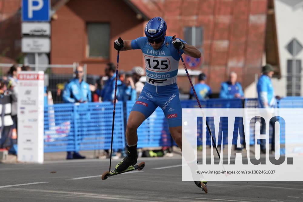 Tommaso Dellagiacoma of Italy competes during the Sprint Qualification race of the FIS Rollerski World Championships 2026 in Madona, Latvia, on September 5, 2026. Madona Latvia