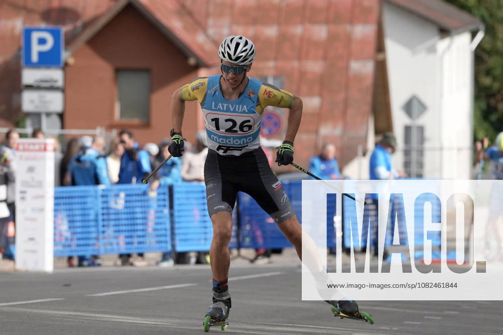 Frans Daubitz of Germany competes during the Sprint Qualification race of the FIS Rollerski World Championships 2026 in Madona, Latvia, on September 5, 2026. Madona Latvia