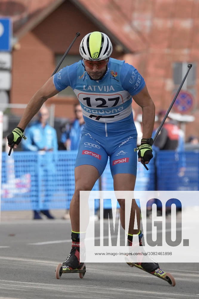 Alessio Berlanda of Italy competes during the Sprint Qualification race of the FIS Rollerski World Championships 2026 in Madona, Latvia, on September 5, 2026. Madona Latvia