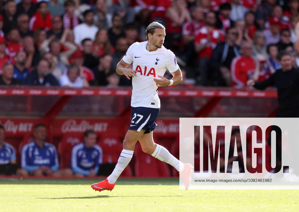 Mykhailo Mudryk (TH) at the Nottingham Forest v Tottenham Hotspur, EPL match, at The City Ground, Nottingham, Notts., on 5th September, 2026. .