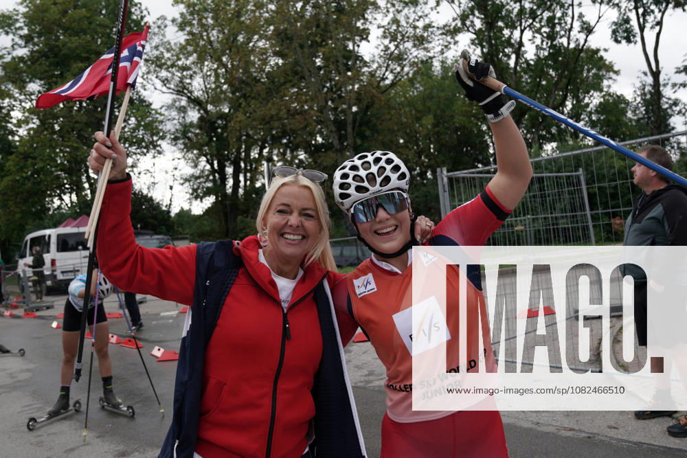 Competes during the Junior Women mass start race of the FIS Rollerski World Championships 2026 in Madona, Latvia, on September 6, 2026. Madona Latvia